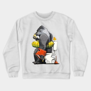 Gorilla on the Toilet Crewneck Sweatshirt